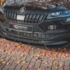 Maxton Frontsplitter til Karoq NU7 Sportline non-facelift  Blank Sort - Image 3