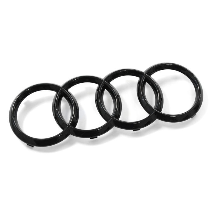OEM - Blank sort Audi Ringe Logo Foran
