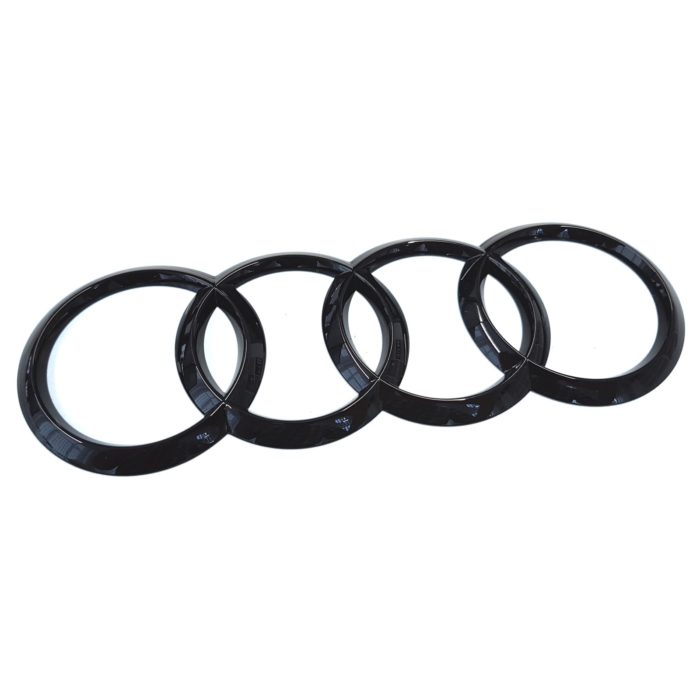 OEM - Blank sort Audi Ringe Logo Bagpå